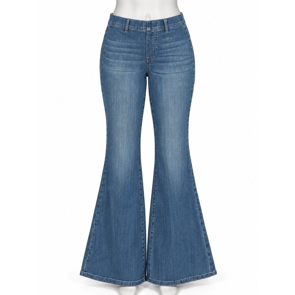 Judy Blue Jeans Womens 14W Pull On Super Flare Bell Bottom Stretch High Rise